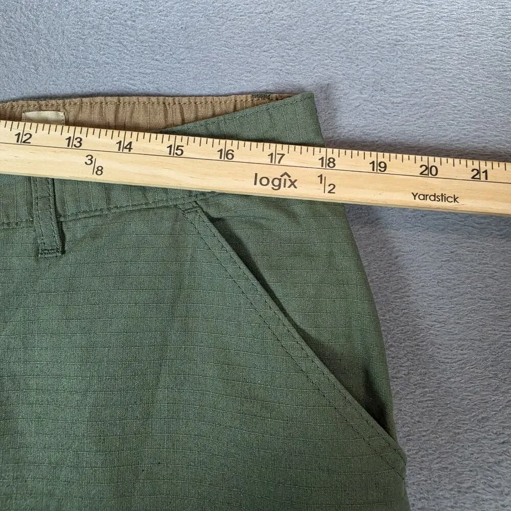 RedHead Men's Ripstop Cargo Shorts Olive Green Outdoor Hiking Utility Size 36